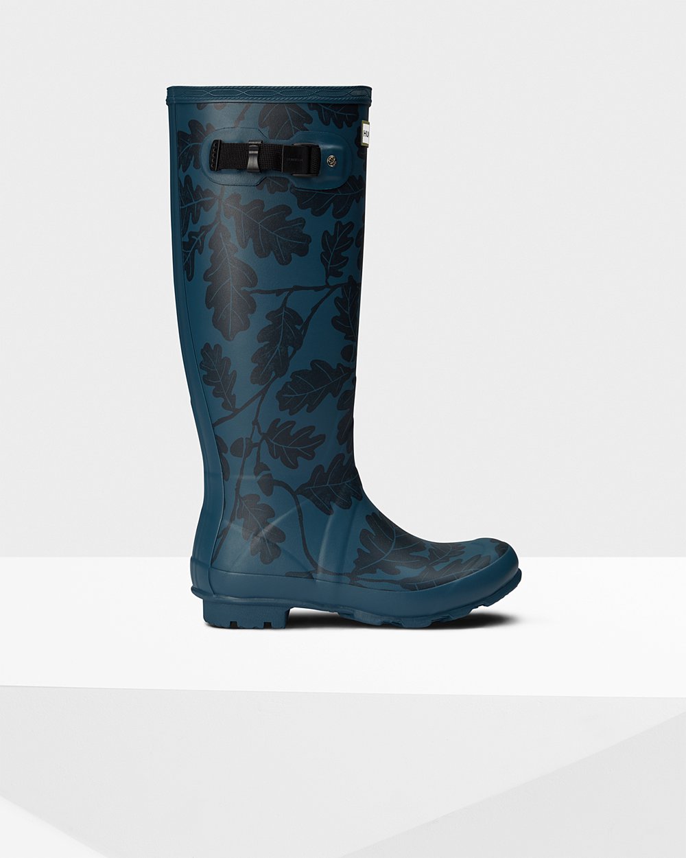 Galochas Altas Hunter Feminina Azuis - National Trust Print Norris Field - 02ROGUDVN